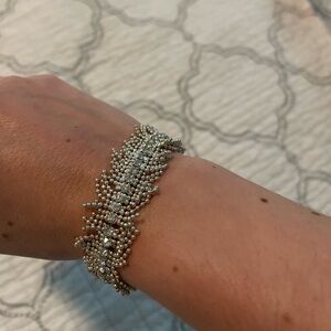Silver stretchy Diamond Costume Bracelet